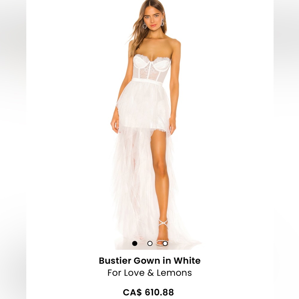 For love and lemon revolve bustier gown